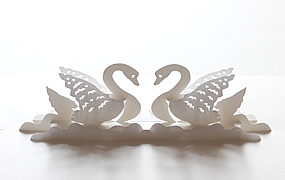 180° swans pop-up model featured in Exquisite Designs