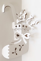 Christmas sock pop-up design featured in the Silent Night collection