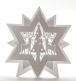 Christmas star decoration pop-up from the Silent Night collection