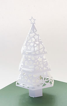 Festive Christmas tree pop-up design from the Silent Night collection