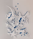 Coral Reef Fishes pop-up card model featured in Assorted Pop-up Cards