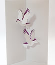 Doves pop-up card model from the Assorted Pop-up Cards book