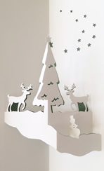 Christmas Holy deers pop-up figure from the Silent Night book