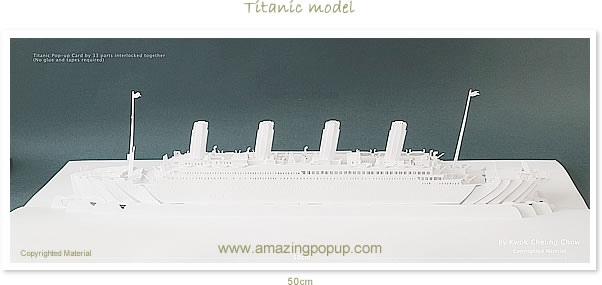Realistic Titanic Pop-up Card