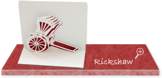Rickshaw Pop-up Card