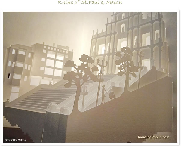 Ruins of St. Paul's, Macau refined Pop-up Card