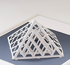 Two pyramids pop-up model featured in the Advanced Pop-up Models collection