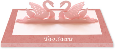 Two Swans Pop-up Card