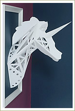 Unicorn sculpture 2 pop-up model featured in the Advanced Pop-up Models collection