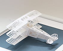 Vintage plane pop-up model from the Advanced Pop-up Models book