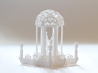 Wedding pavilion pop-up model featured in Exquisite Designs