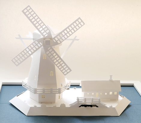 Windmill pop-up model featured in the Advanced Pop-up Models collection