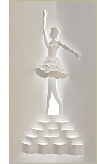 Ballet Girl Pop-up Card