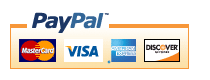 Pay securely with any
                         major credit card through PayPal!